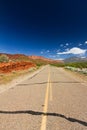 Empty Highway Through the Utah Desert Royalty Free Stock Photo