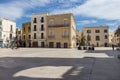 Empty historical square in the morning in Bari, Italy. Typical italian architecture background. Summertime vacation concept.