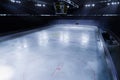 Empty hockey arena in 3d render. Royalty Free Stock Photo