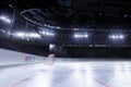 Empty hockey arena in 3d render. Royalty Free Stock Photo