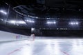 Empty hockey arena in 3d render illustration Royalty Free Stock Photo