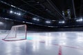 Empty hockey arena in 3d render illustration Royalty Free Stock Photo