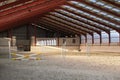 An empty horse riding arena.