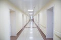 Empty hospital corridor.