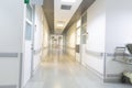 Empty Hospital, Corridor interior inside a modern hospital Royalty Free Stock Photo