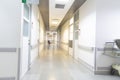 Empty Hospital, Corridor interior inside a modern hospital Royalty Free Stock Photo