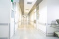 Empty Hospital, Corridor interior inside a modern hospital Royalty Free Stock Photo