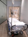 Empty hospital corridor