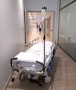 Empty hospital corridor