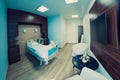 Empty hospital room for one client Royalty Free Stock Photo