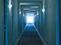 Empty hotel corridor