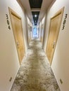 Empty hotel corridor, hallway Royalty Free Stock Photo