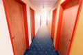 Empty Hotel corridor Royalty Free Stock Photo