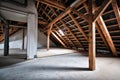 Empty house attic Royalty Free Stock Photo