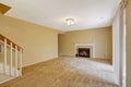 Empty house interior. Living room with fireplace Royalty Free Stock Photo