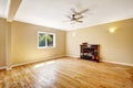 Empty house. Living room with fireplace Royalty Free Stock Photo