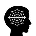 Empty human head vector icon