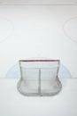 Empty ice hokey net