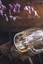 Empty Ice Tea Glasse and Drinking Straw Royalty Free Stock Photo