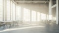 Bright Empty Industrial Interior Modern Architecture Design Royalty Free Stock Photo