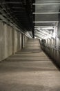 Empty industrial garage room interior with concrete Royalty Free Stock Photo