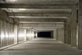 Empty industrial garage room interior with concrete Royalty Free Stock Photo