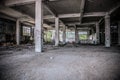 Empty industrial loft in an architectural background with bare c Royalty Free Stock Photo
