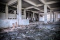 Empty industrial loft in an architectural background Royalty Free Stock Photo