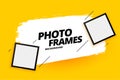 empty instant picture cover holder template with brush stroke effect