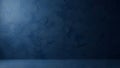 Empty blue room with textured walls and floor minimal interior background studio space Royalty Free Stock Photo