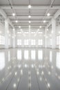 large space modern empty interior room space, modern floor with a contemporary interior space for media movie production