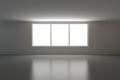 Empty interior, three windows Royalty Free Stock Photo