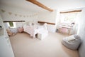 Empty Interior Of Young Girls Bedroom With Desk And Storage Royalty Free Stock Photo