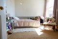 Empty Interior Of Young Girls Bedroom With Desk And Storage Royalty Free Stock Photo