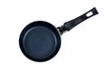 Empty iron pan on white background