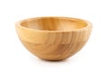 Empty isolated bamboo bowl Royalty Free Stock Photo