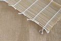 Empty japanese bamboo mat