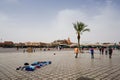 Empty Jemaa el-Fnaa ramadan time Royalty Free Stock Photo