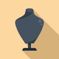 Empty jewelry dummy icon flat vector. Fashion chain