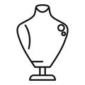 Empty jewelry dummy icon outline vector. Fashion chain