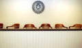 Empty jury area Royalty Free Stock Photo