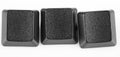 3 empty keyboard key-Copy sapce Royalty Free Stock Photo