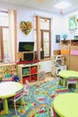 Empty kindergarten classroom Royalty Free Stock Photo