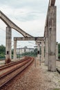 Empty KLCC railway near station in Kuala lumpur, Malaysia. Royalty Free Stock Photo