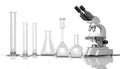 Empty laboratory glassware whith labora Royalty Free Stock Photo