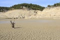 Empty lake at Bimont Dam