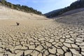 Empty lake at Bimont Dam