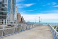 Lakefront Trail Next to Lake Michigan and Lake Shore Drive in Chicago Royalty Free Stock Photo