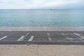 The Empty Lakefront Trail and Lake Michigan in Chicago Royalty Free Stock Photo