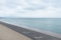 The Empty Lakefront Trail and Lake Michigan in Chicago Royalty Free Stock Photo